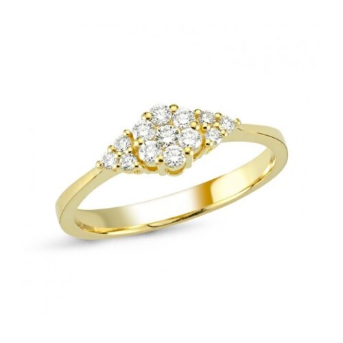 Nuran Lilja ring i guld med brillantslebne diamanter
