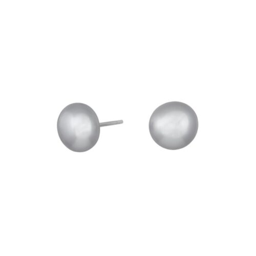 Siersbøl shape perleørestikker i sølv med grå ferskvandsperler