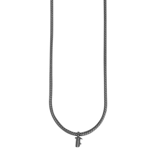 Siersbøl Shape rævehale kæde i oxyderet sølv 90cm