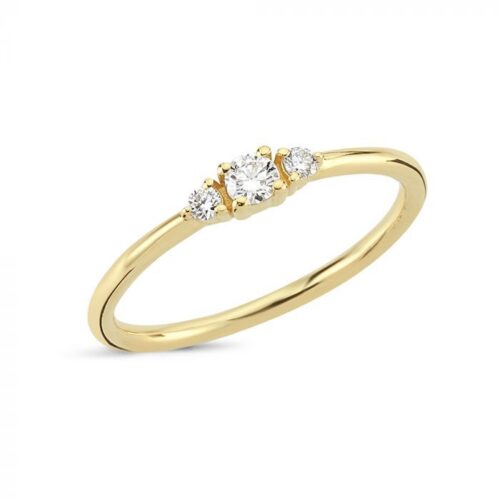Nuran Petit ring i 14 karat guld med brillantslebne diamanter