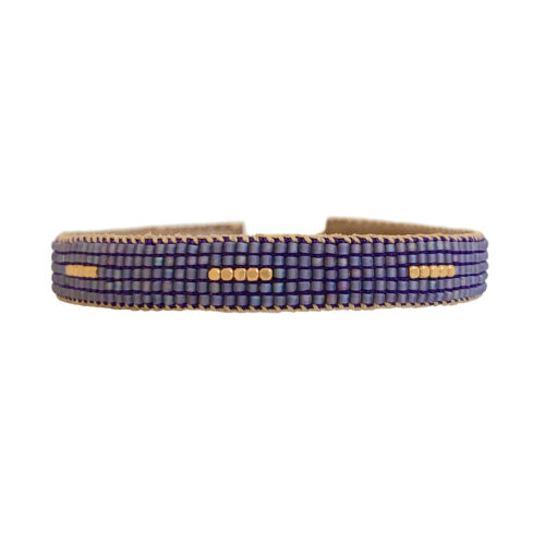 Ibu Jewels Winter Stripe armbånd i farven violet