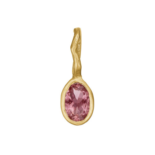 Zenith Pink Tourmaline vedhæng i 14 karat guld med en turmalin fra By Birdie