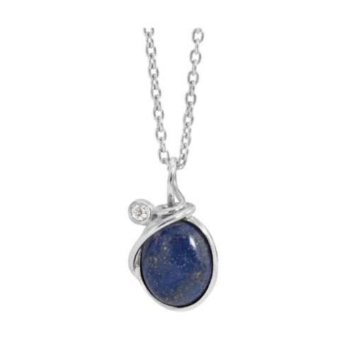 Rabinvich Starry Night kæde i sølv med lapis lazuli