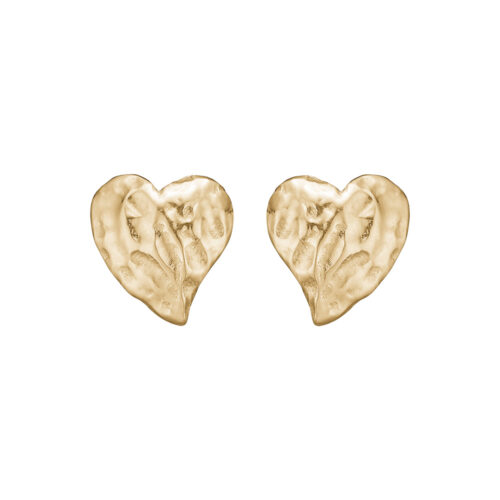 Zenith Hearts guldørestikker fra By Birdie i 14 karat guld