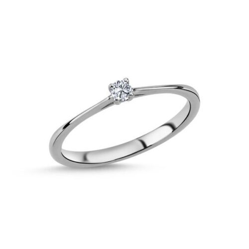 Nuran The one ring i 14 karat hvidguld med 0.07ct. brillant