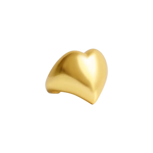 Ibu Jewels Big Love ring i forgyldt messing