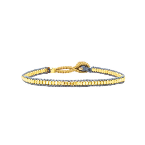 Ibu Jewels Jill Gold armbånd i farven Dove Grey