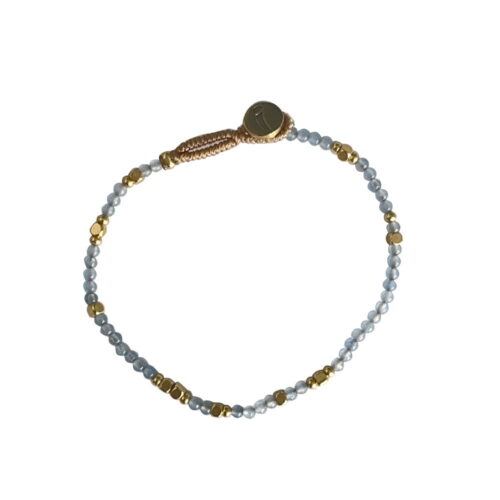 Ibu Jewels Lulu Liv armbaand m. blå calcedon