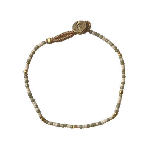 Ibu Jewels Lulu Raindrop armbånd i farven Cactus