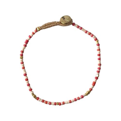 Ibu Jewels Lulu Raindrop armbånd i Coral