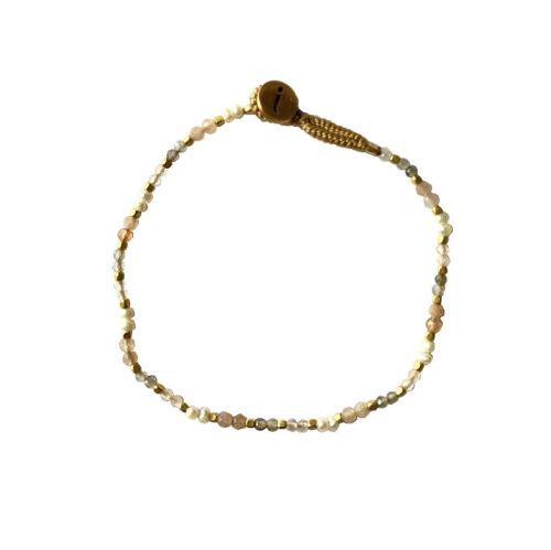 Ibu Jewels Lulu Stone Dot armbånd i Soft