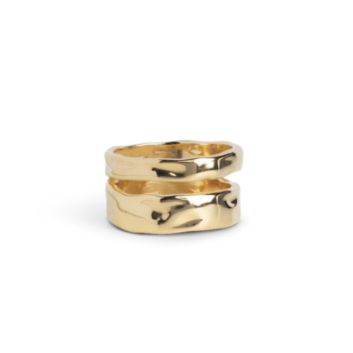 Enamel Sandra Statement ring i forgyldt sølv