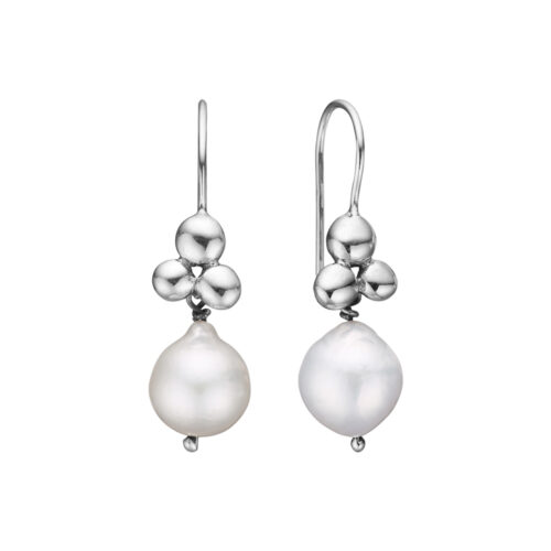 By Birdie Rose Buds SIlver Pearl øreringe fra By Birdie